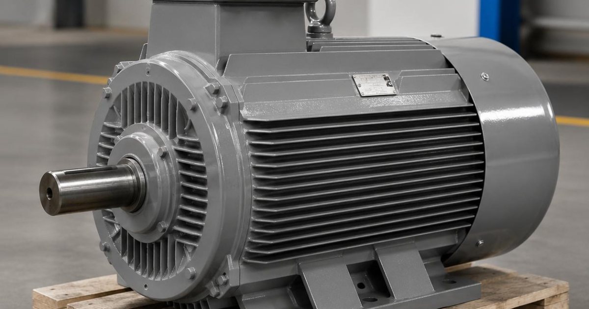 Endüstriyel redüktörle çalışan asenkron motor grubu