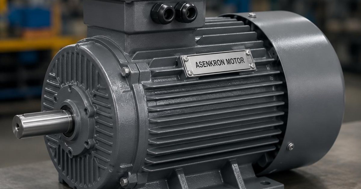 IE4 asenkron motor gövdesi ve flanş detayı