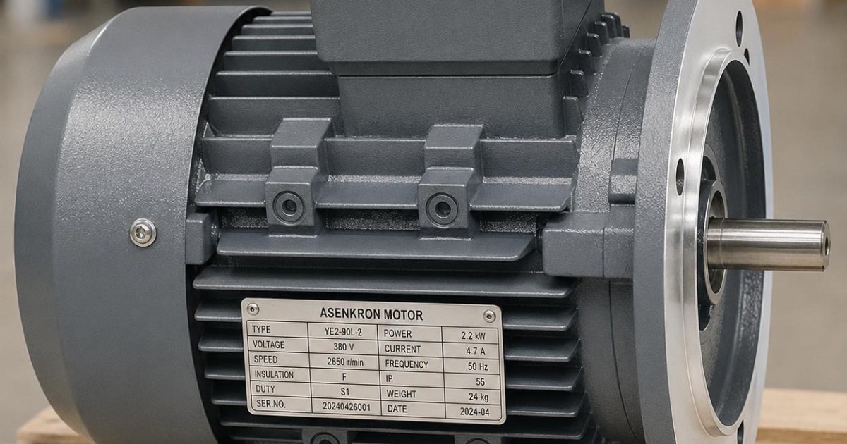 Konik helisel redüktöre bağlanan flanşlı motor