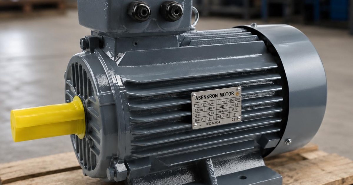 Monofaze tek fazlı asenkron elektrik motoru