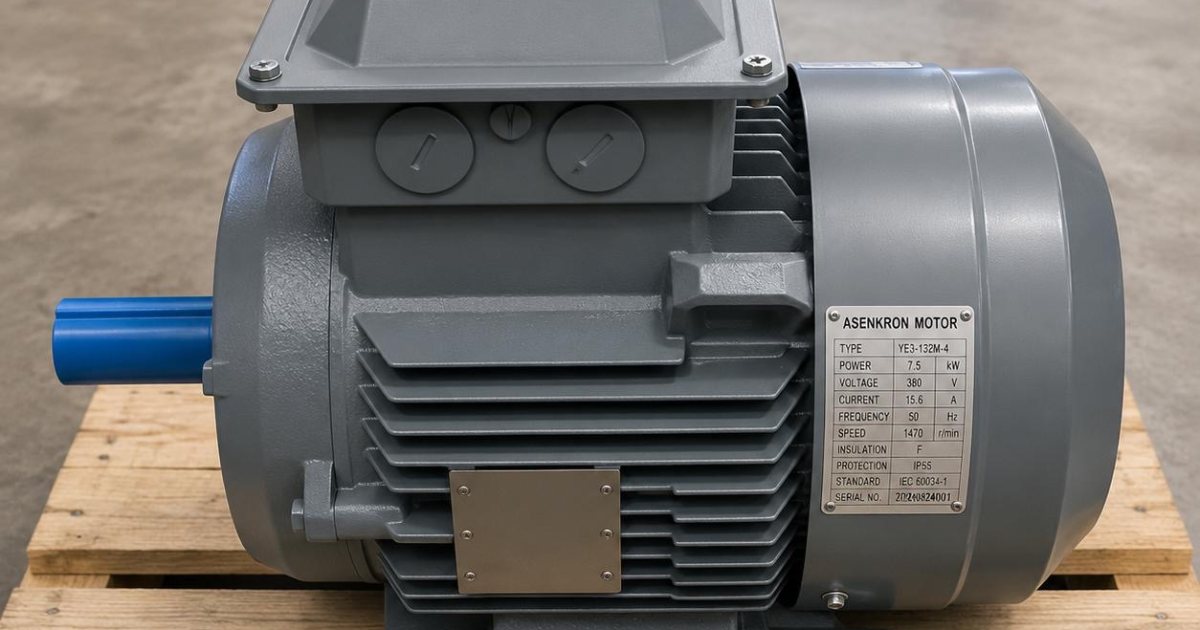 Etiket verileri okunabilen asenkron motor